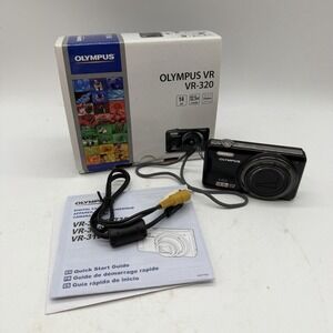 Olympus VR-320 14.0MP Digital‎ Camera Black - Tested & Working